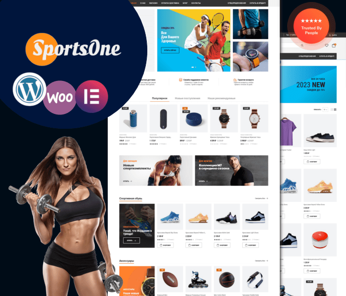 SportsOne – готовый проект магазина WordPress